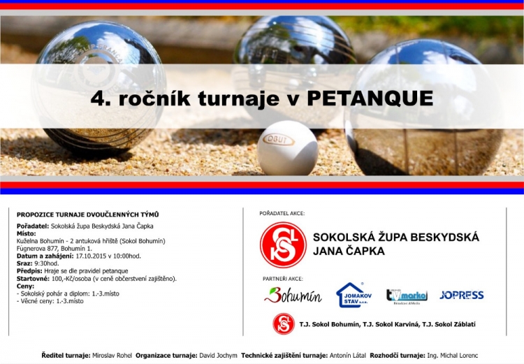 4. ročník turnaje v PETANQUE